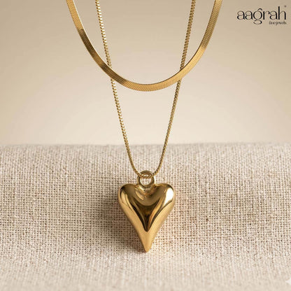 The Golden Heart Layered Necklace