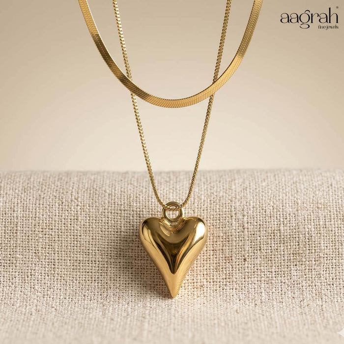 The Golden Heart Layered Necklace
