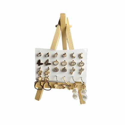 Gold-Plated Trendy Earrings Set (Pack of 12) - Aagrah Jewels™