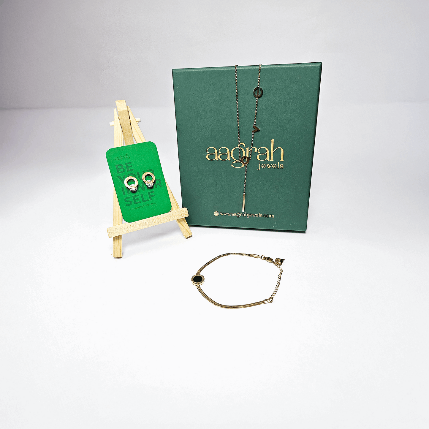 The Eternal Love Roman Numeral Jewellery Set - Aagrah Jewels™