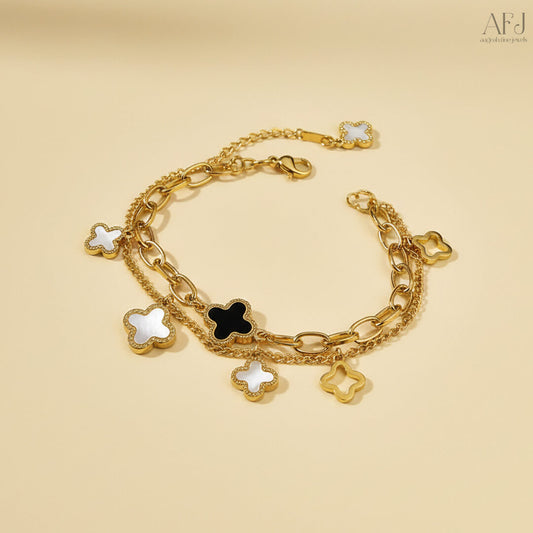 The Clover Charm Wraparound Bracelet