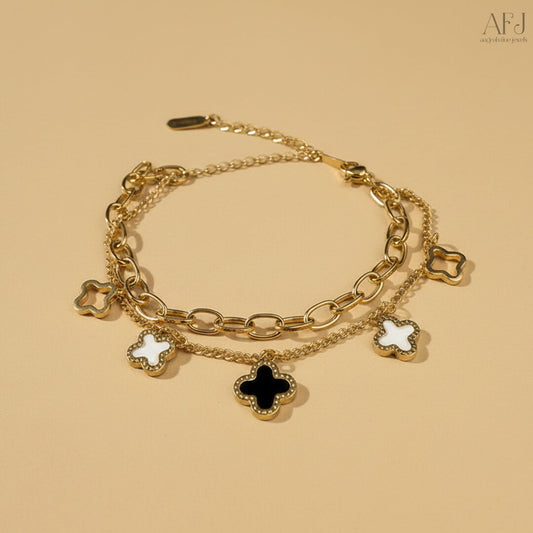The Clover Charm Wraparound Bracelet