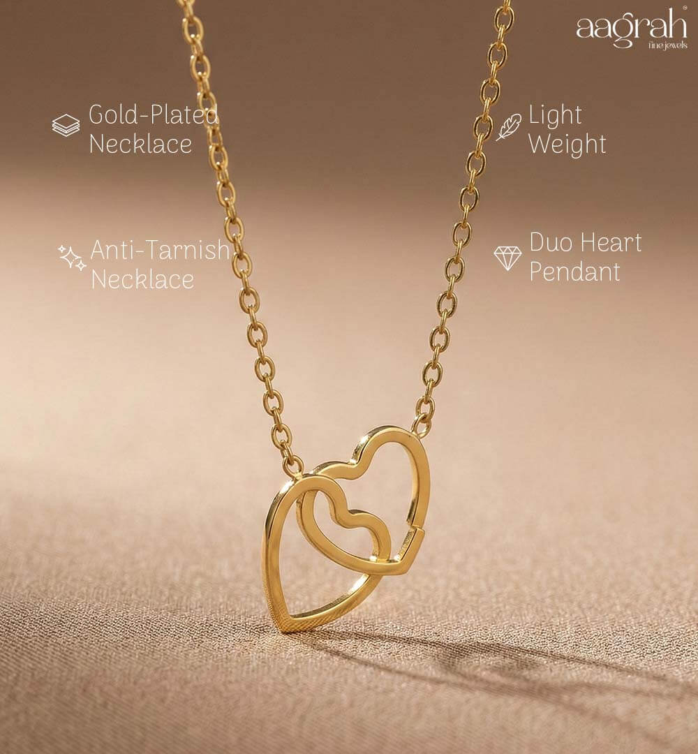 The Eternal Heart Duo Pendant Necklace