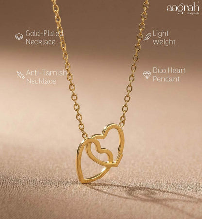 The Eternal Heart Duo Pendant Necklace