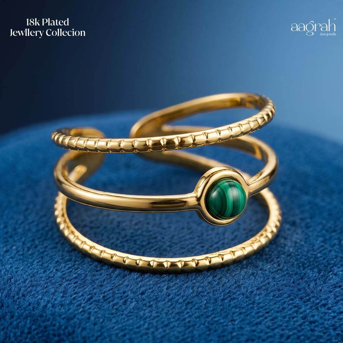 The Emerald Heart Adjustable Ring