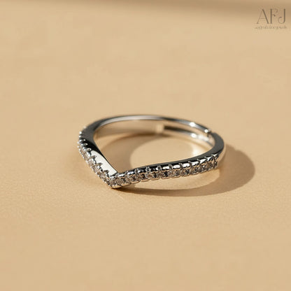 Celeste V-Shaped Korean Ring