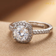 Lumière Halo Silver-Plated Adjustable Ring