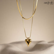 The Golden Heart Layered Necklace