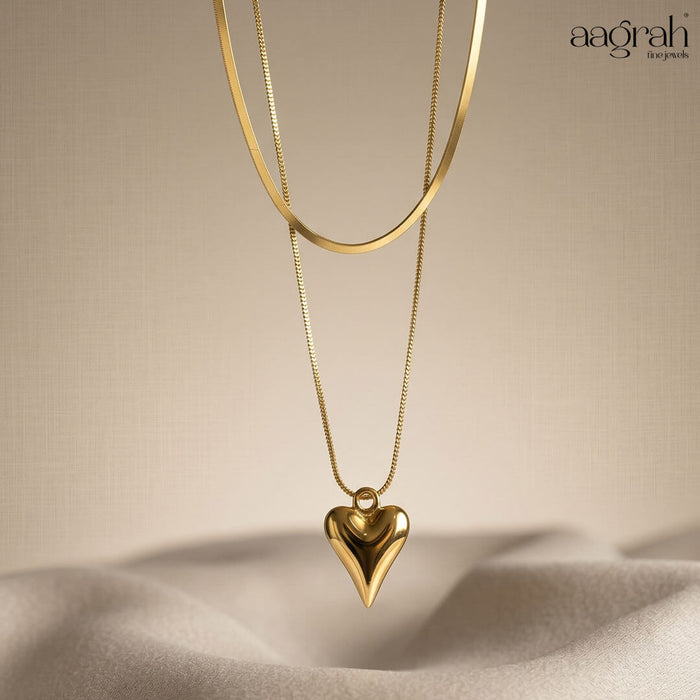 The Golden Heart Layered Necklace