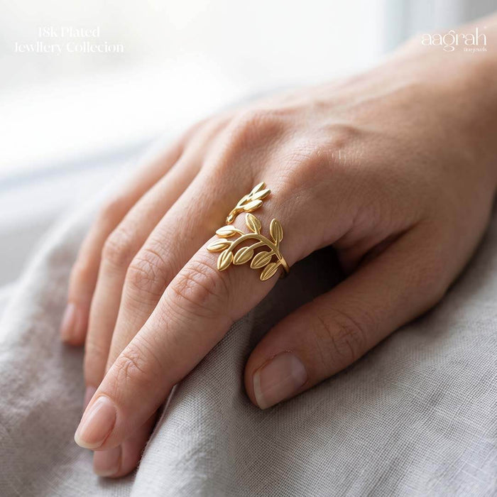 The Olive Bloom Adjustable Ring