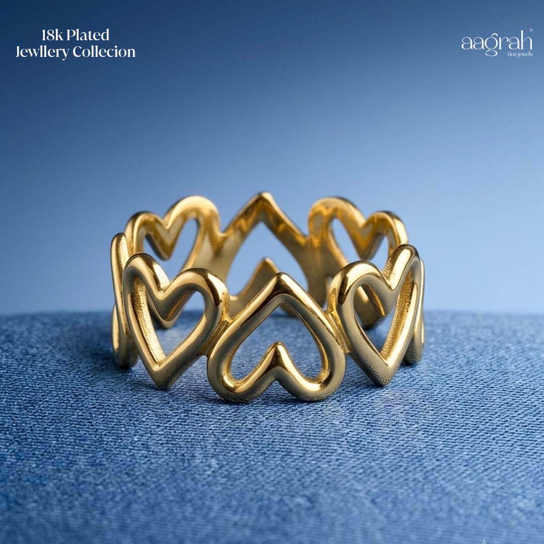 The Endless Love Hearts Adjustable Ring