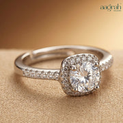 Lumière Halo Silver-Plated Adjustable Ring