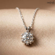 The Radiant Solitaire American Diamond Pendant Necklace