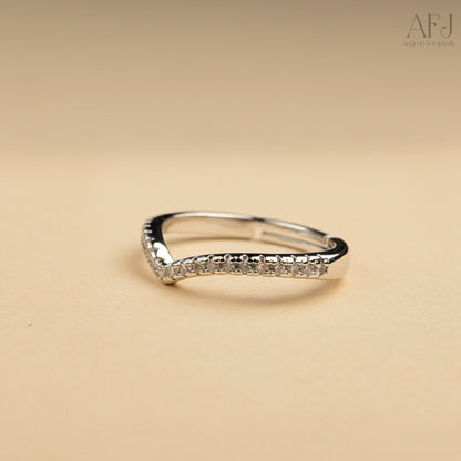 Celeste V-Shaped Korean Ring