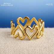 The Endless Love Hearts Adjustable Ring