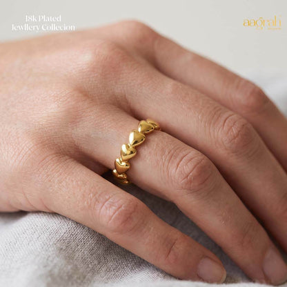 The Forever Hearts Adjustable Ring