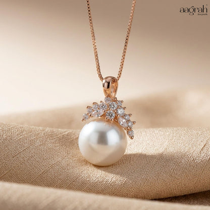 The Royal Pearl Crown Pendant Necklace