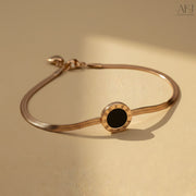 Rose Gold Timeless Roman Numeral Bracelet