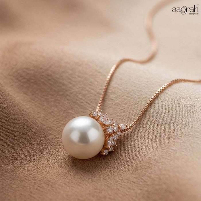 The Royal Pearl Crown Pendant Necklace