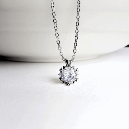 The Radiant Solitaire American Diamond Pendant - Aagrah Jewels™