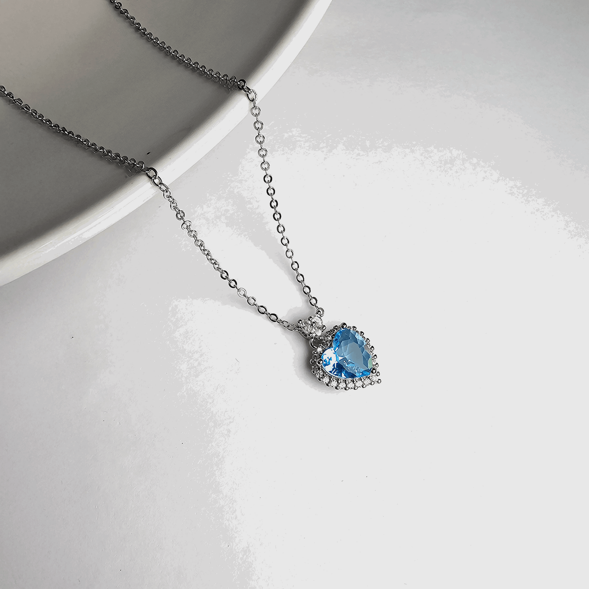 The Enchanted Azure Blue Heart Jewellery Set - Aagrah Jewels™