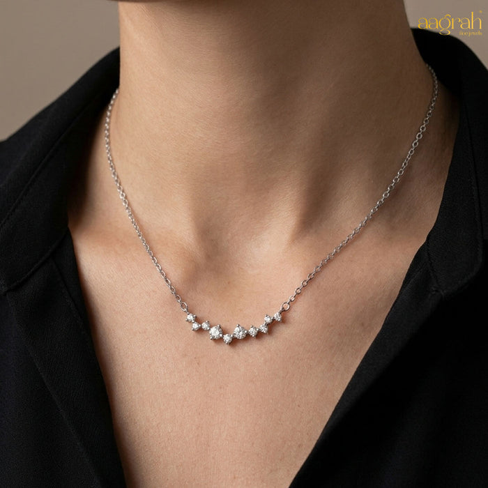 The Celestial Diamond Korean Pendant Necklace