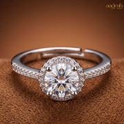 Celeste Halo Silver Plated Ring