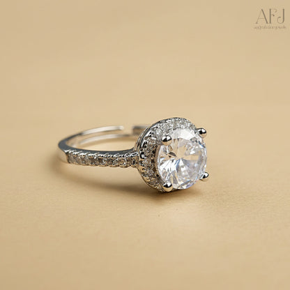 Celeste Halo Silver Ring