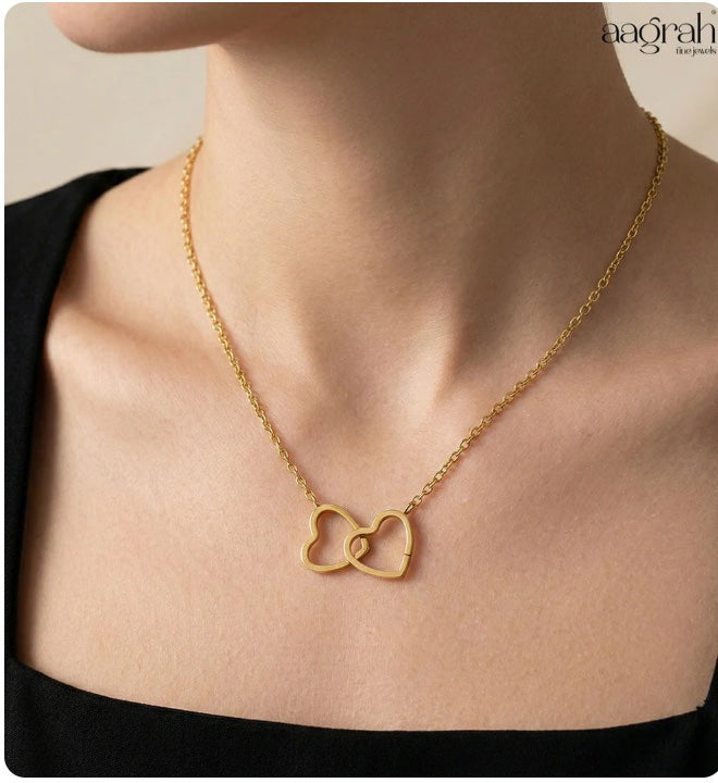 Aagrah necklace worn close to her heart